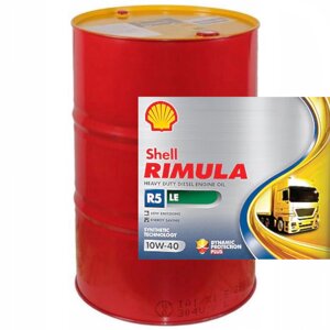 Масло моторное SHELL Rimula R5 LE 10W-40 CK-4, 209 л