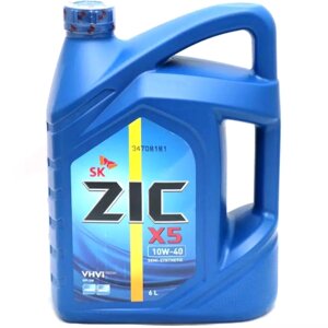 Масло моторное ZiC X5 10W-40 Semi-Synthetic, 6 л