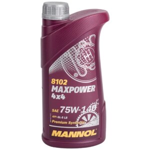 Масло трансмиссионное MANNOL 8102 Maxpower 75W-140 GL-5 LS, 1 л