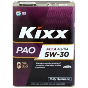 Масло моторное KiXX PAO A3/B4 5W-30, 4 л