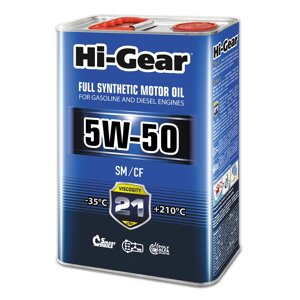 Масло моторное Hi-Gear 5W-50 SM/CF, 4 л