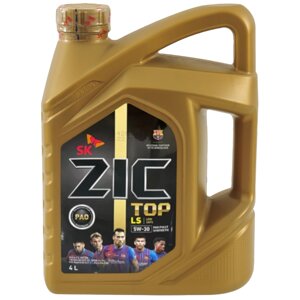 Масло моторное ZiC TOP LS 5W-30 PAO Fully Synthetic, 4 л