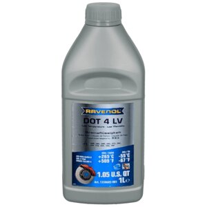 Тормозная жидкость RAVENOL DOT 4 LV, 1 л