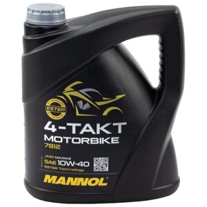 Масло моторное MANNOL 7812 4-Takt Motorbike 10W-40 MA/MA2, 4 л