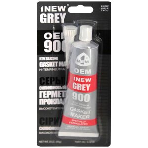 Герметик OEM 900 силиконовый серый 1NEW, 85 гр