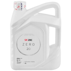 Масло моторное ZiC ZERO 20 0W-20 PAO Fully Synthetic, 4 л