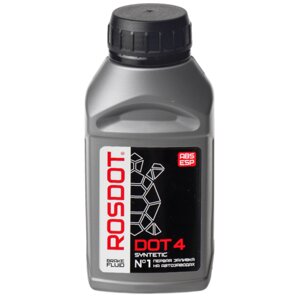 Жидкость тормозная ROSDOT Brake Fluid DOT-4, 250 мл