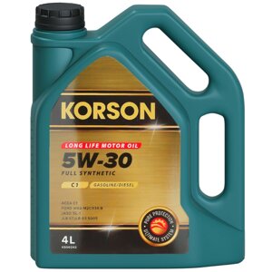 Масло моторное KORSON Fully Synthetic 5W-30 C1, 4 л