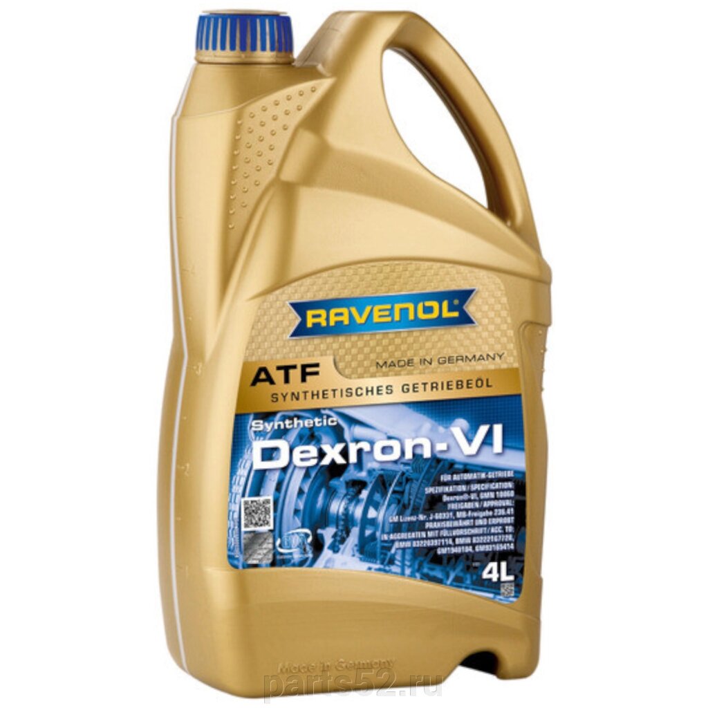 Жидкость трансмиссионная RAVENOL ATF Dexron-VI, 4 л от компании PARTS52 - фото 1