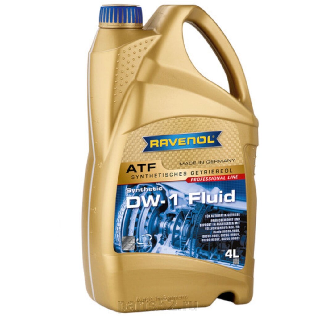 Жидкость трансмиссионная RAVENOL ATF DW-1 Fluid, 4 л от компании PARTS52 - фото 1