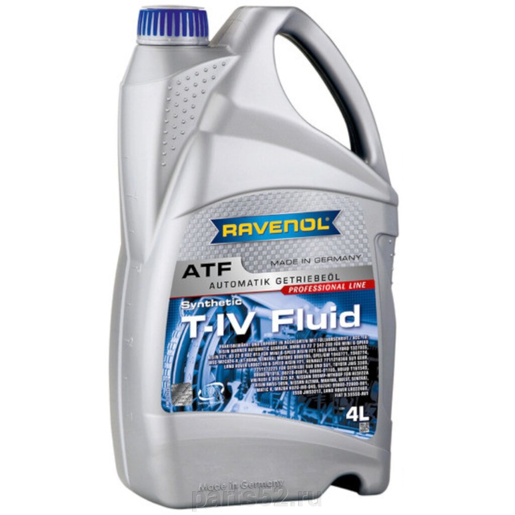 Жидкость трансмиссионная RAVENOL ATF T-IV Fluid, 4 л от компании PARTS52 - фото 1