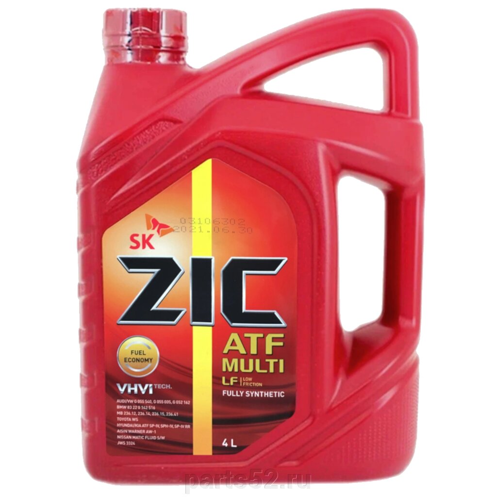 Жидкость трансмиссионная ZiC ATF Multi LF, 4 л от компании PARTS52 - фото 1