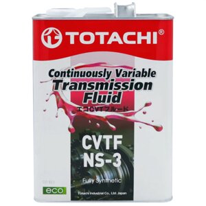 Жидкость вариатора TOTACHi CVT Fluid NS-3, 4 л