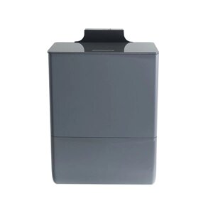 Ведро для мусора, держатель б/полотенец, Foodatlas JAH-543, 6л (серый)