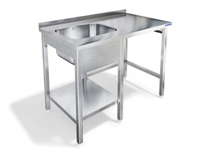 Стол с ванной для фронтальной посудомоечной машины kayman для п/м tatra спмф-121/1207 правый