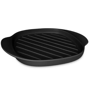 Сковорода-гриль керамическая 22,5х22,5см h2,5см Oxford, серия LINEA, цвет черный B50E-4503
