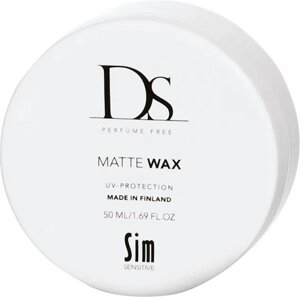 Sim Sensitive Матовый воск для волос мягкой фиксации DS Matte Wax, 50 мл, без отдушек, для укладки