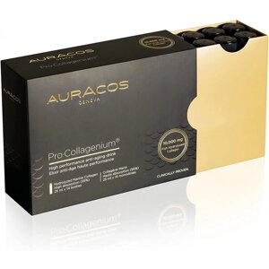 Жидкий питьевой коллаген Auracos PRO Collagenium, БАД для кожи, волос, ногтей, 14 бутылочек по 25 мл. швейцария