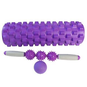 Набор для йоги ANANDA, набор для фитнеса, валик, палка с роликами, мячик, комплект для фитнеса и йоги GESS-094