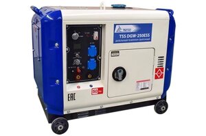 Дизельный сварочный генератор TSS DGW-250ESS, 4 квт, 230а, сверхтихий кожух