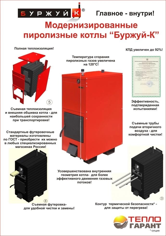 Пиролизный котел &quot;Буржуй-к &quot; Модерн-32-2К - доставка