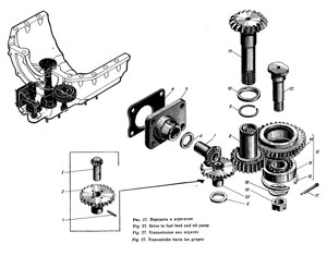 Шестерня нижняя вертикального валика 502-23