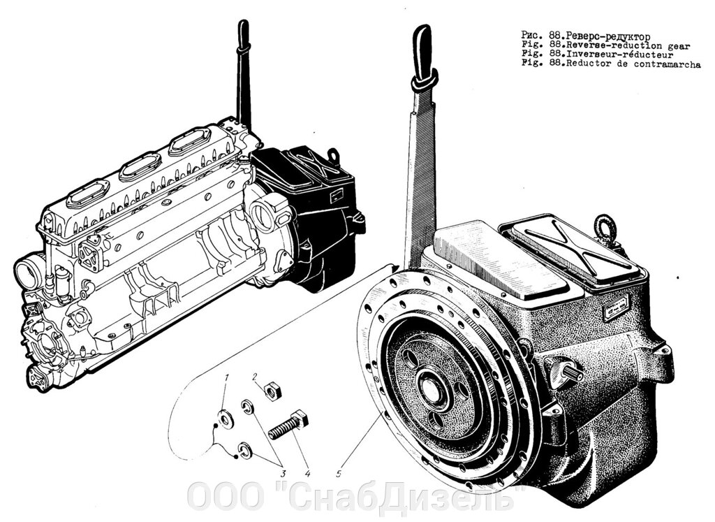 Реверс-редуктор механический 3Д6, Сб. 525-00-4 от компании ООО "СнабДизель" - фото 1