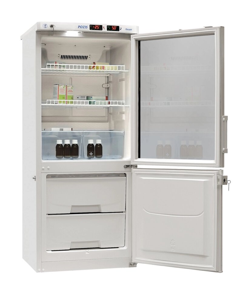 Холодильник лабораторный Позис ХЛ-250 (двери тон. стекло/металл) от компании Магазин медтехники "Будьте Здоровы" г. Барнаул, ул Панфиловцев 4-в. - фото 1