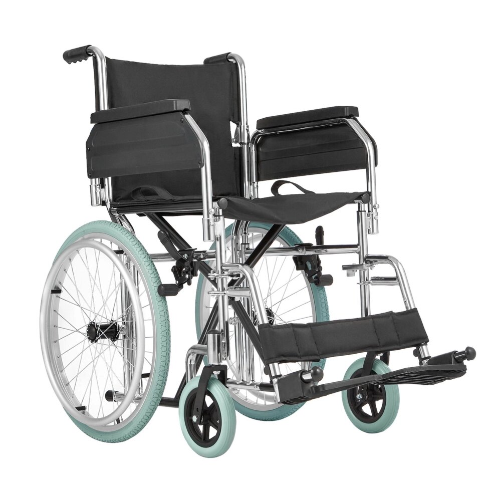 Кресло-коляска инвалидная Home 60 (OLVIA 30)  18"  складная спинка от компании Магазин медтехники "Будьте Здоровы" г. Барнаул, ул Панфиловцев 4-в. - фото 1