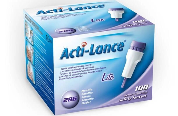 Ланцеты ACTI-LANCE Lite 1,5 мм 28G от компании Магазин медтехники "Будьте Здоровы" г. Барнаул, ул Панфиловцев 4-в. - фото 1