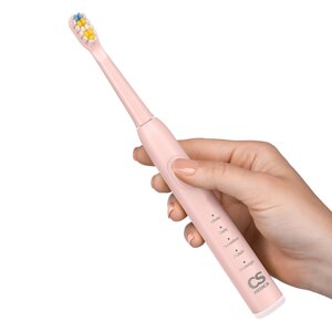 Электрическая зубная щетка CS Medica Trendy, неоновый лайм, розовая (СS-232)