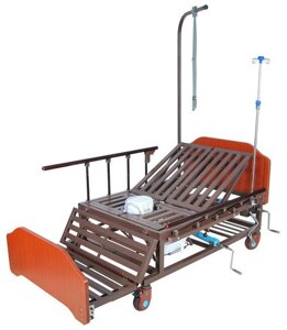 Кровать механическая ММ-5424Н-01 с боковым переворачиванием, туалетным устройством и функцией "кардиокресло"