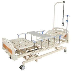 Кровать механическая Med-Mos E-31 (ММ-3014Н-00) (3 функции) с ростоматом (регулировкой высоты) и полкой