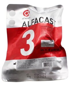 Бинт Alfacast полимерный (полиуретановый) ортопедический 7,5см х3,6м
