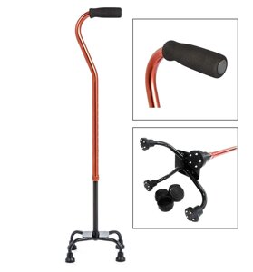 Трость 4-опорная ORTONICA TM 608 до 100 кг Ширина: 76