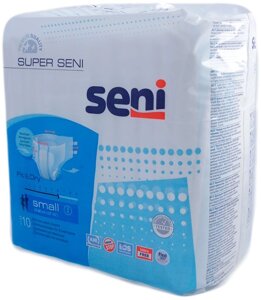 Подгузники для взрослых Super Seni Small № 1 маленькие (55-80 см) (10 шт)