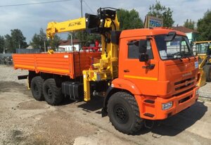 КМУ КАМАЗ 43118-23027-50 (Евро-5) + SOOSAN SCS746L верх. упр. борт сталь 6.2м. (без спалки)