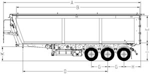 Полуприцеп Wielton NW 3 (NW 3 S 51 SD самосвальный квадрат 51 м3) ССУ 1300 мм