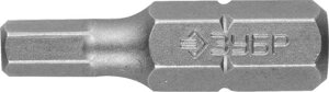 Биты ЗУБР ″Мастер″ кованые, хромомолибденовая сталь, тип хвостовика C 1/4″HEX4, 25мм, 2шт