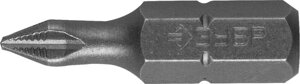Биты ЗУБР ″Мастер″ кованые, хромомолибденовая сталь, тип хвостовика C 1/4″PH1, 25мм, 2шт