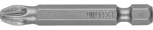 Биты ЗУБР ″Мастер″ кованые, хромомолибденовая сталь, тип хвостовика E 1/4″PZ3, 50мм, 2шт