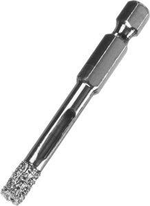 Cверло вакуумное алмазное трубчатое для дрели (HEX 1/4″d 6 по керамограниту ЗУБР