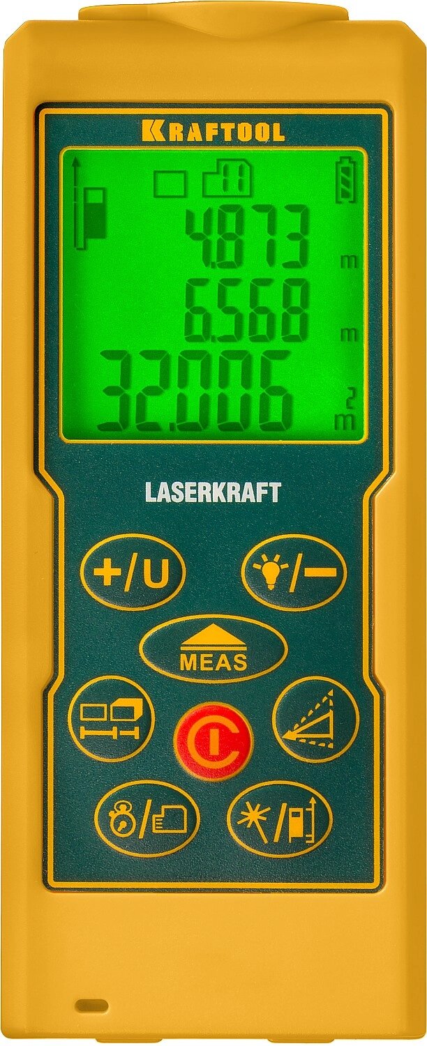 Дальномер лазерный LASER-KRAFT, дальность 5см - 70м, точность 1,5мм, KRAFTOOL 34760 от компании ТД МЕЛОЧевка (товары для дома от метизов до картриджей) - фото 1
