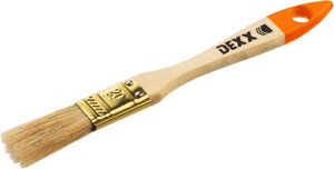 DEXX 20 мм, 3/4″натуральная щетина, деревянная ручка, флейцевая, все виды ЛКМ, плоская кисть (0100-020)