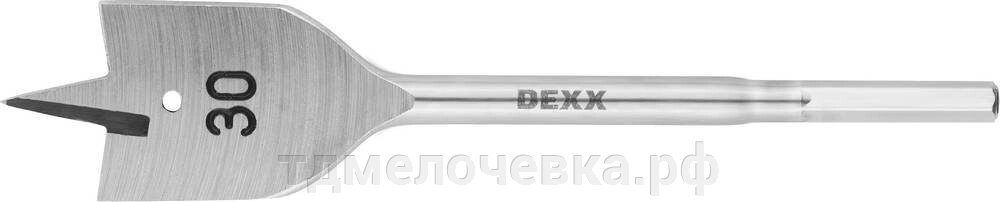 DEXX 30 x 152 мм, шестигранный хвостовик, перовое сверло по дереву (2945-30) от компании ТД МЕЛОЧевка (товары для дома от метизов до картриджей) - фото 1