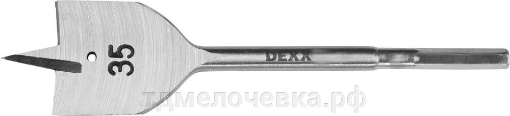 DEXX 35 x 152 мм, шестигранный хвостовик, перовое сверло по дереву (2945-35) от компании ТД МЕЛОЧевка (товары для дома от метизов до картриджей) - фото 1