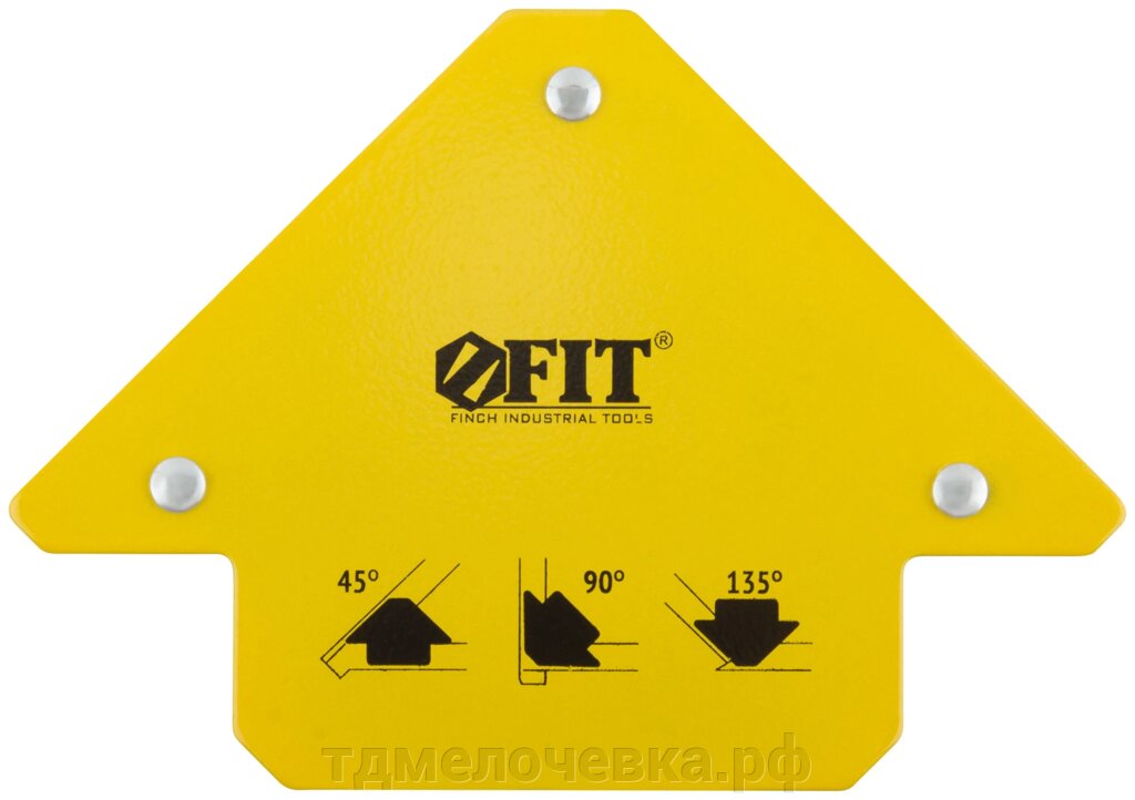 FIT Угольник для сварки магнитный, тип "стрелка", усилие до 11 кг от компании ТД МЕЛОЧевка (товары для дома от метизов до картриджей) - фото 1