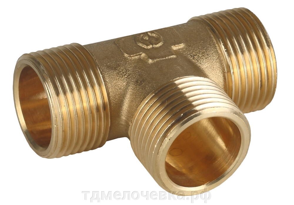 GENERAL FITTINGS наружная резьба 3/4″, латунь, тройник (51054-3/4) от компании ТД МЕЛОЧевка (товары для дома от метизов до картриджей) - фото 1