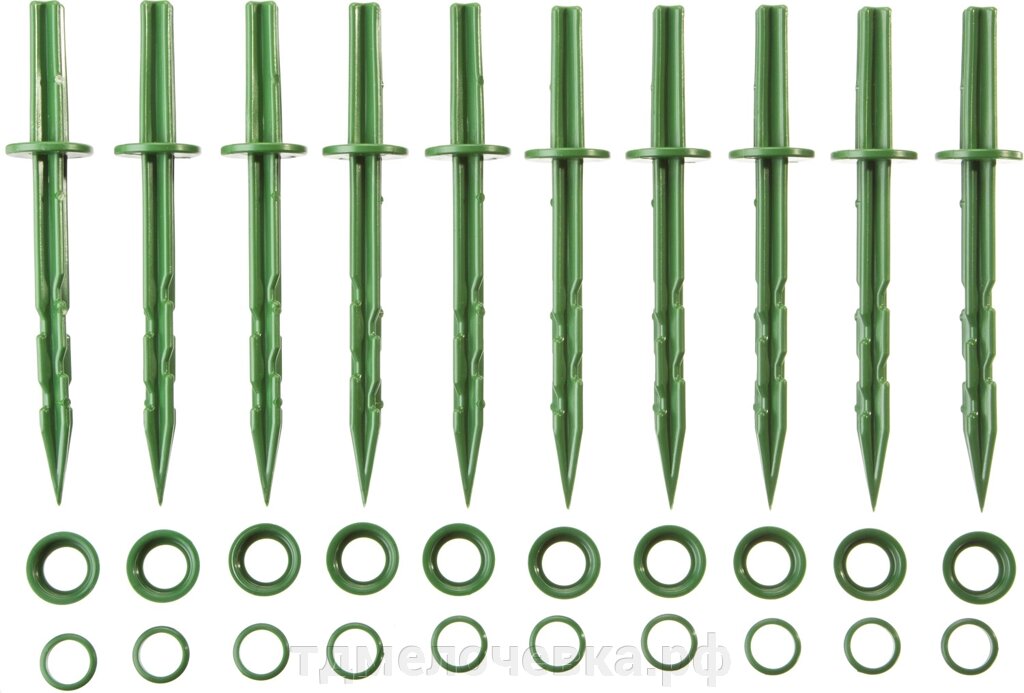 GRINDA 200 мм, зеленые, полипропилен, 10 шт, садовые колышки (422319) от компании ТД МЕЛОЧевка (товары для дома от метизов до картриджей) - фото 1