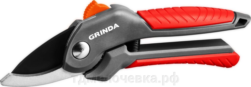 GRINDA G-22, 200 мм, с двухкомпонентными рукоятками, плоскостной секатор (423122) от компании ТД МЕЛОЧевка (товары для дома от метизов до картриджей) - фото 1